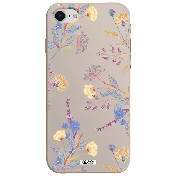 Pastel Fall Flowers Apple iPhone se 2020 Silicone Stone Case