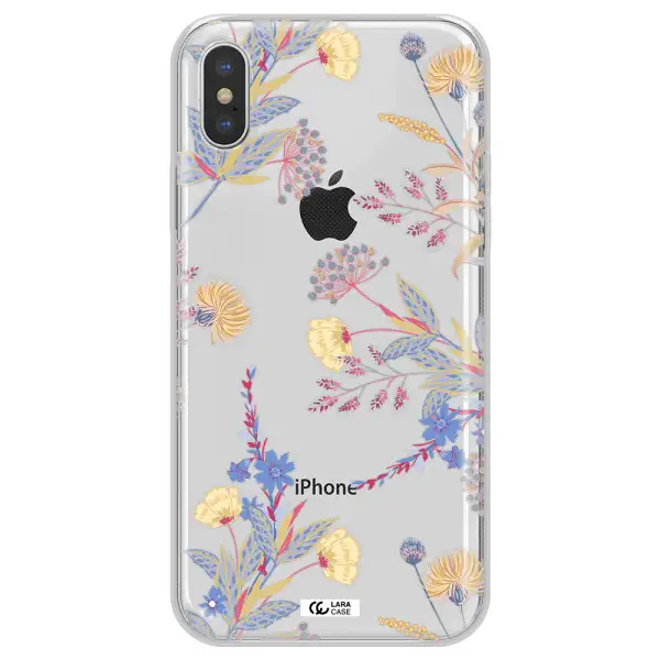 Pastel Fall Flowers Apple iPhone XS max Clear TPU Case