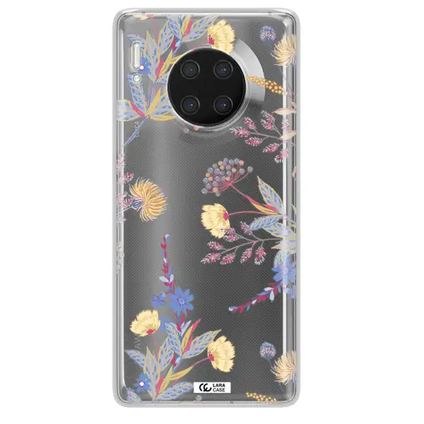 Pastel Fall Flowers Huawei Mate 30 Pro Clear TPU Case
