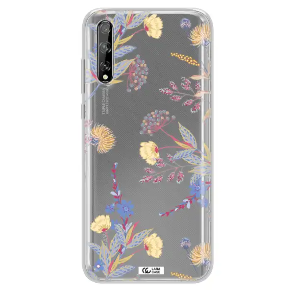 Pastel Fall Flowers Huawei P Smart S Clear TPU Case