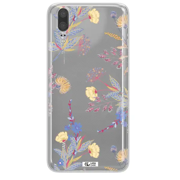 Pastel Fall Flowers Huawei P20 Clear TPU Case