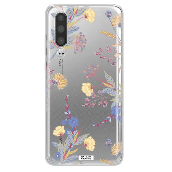 Pastel Fall Flowers Huawei P30 Clear TPU Case