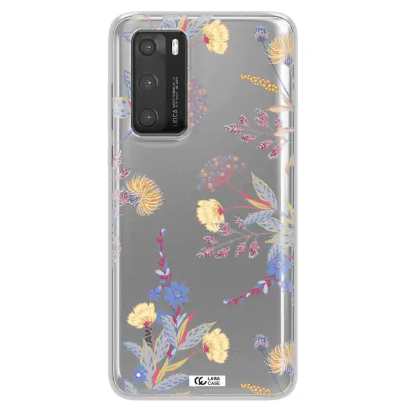 Pastel Fall Flowers Huawei P40 Clear TPU Case