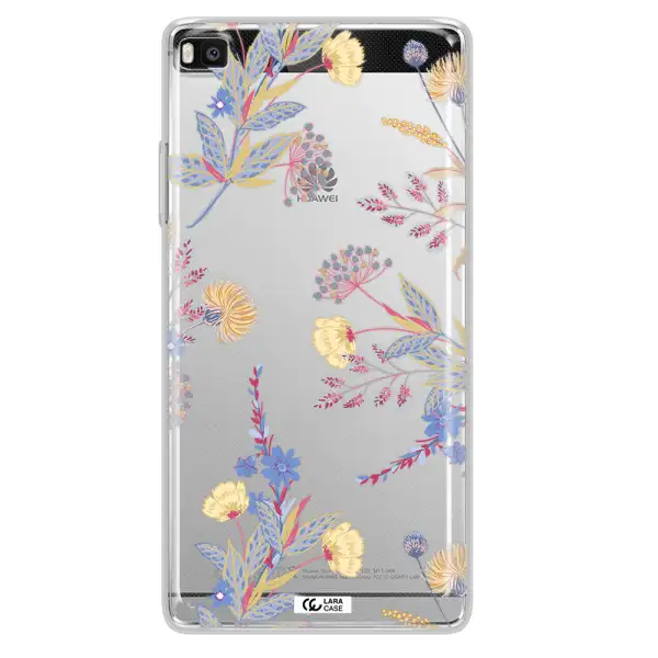 Pastel Fall Flowers Huawei P8 Clear TPU Case