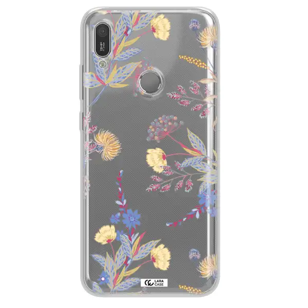 Pastel Fall Flowers Huawei Y6 2019 Clear TPU Case