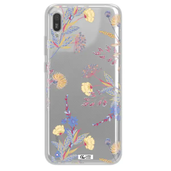 Pastel Fall Flowers Huawei Y6 Pro 2019 Clear TPU Case
