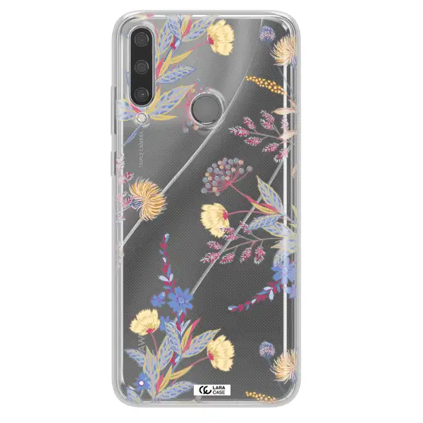 Pastel Fall Flowers Huawei Y6P Clear TPU Case