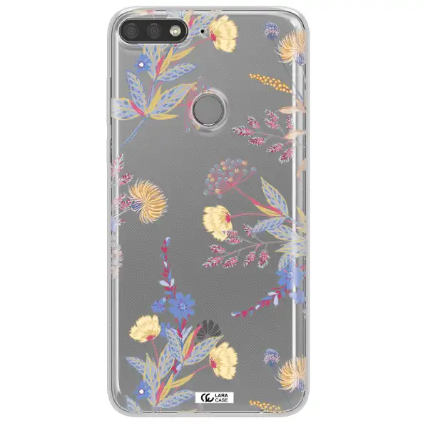 Pastel Fall Flowers Huawei Y7 Prime 2018 Clear TPU Case
