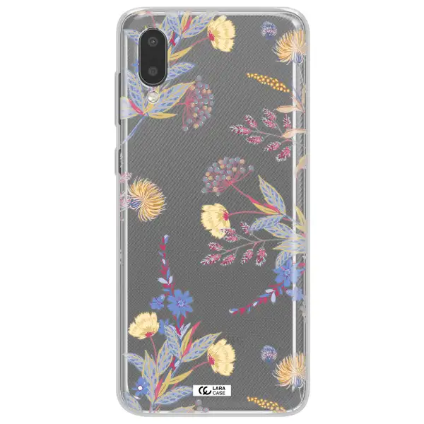 Pastel Fall Flowers Samsung A02 Clear TPU Case