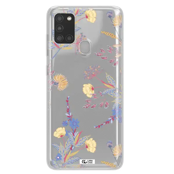 Pastel Fall Flowers Samsung A21S Clear TPU Case