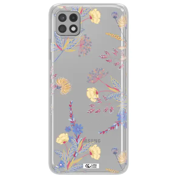 Pastel Fall Flowers Samsung A22 5g Clear TPU Case