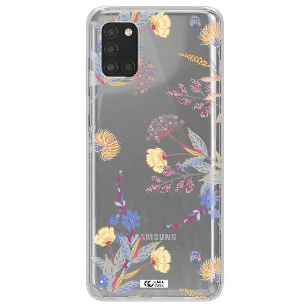 Pastel Fall Flowers Samsung A31 Clear TPU Case