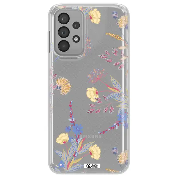 Pastel Fall Flowers Samsung A33 Clear TPU Case