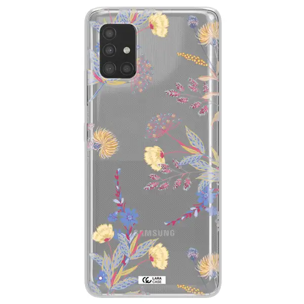 Pastel Fall Flowers Samsung A51 Clear TPU Case