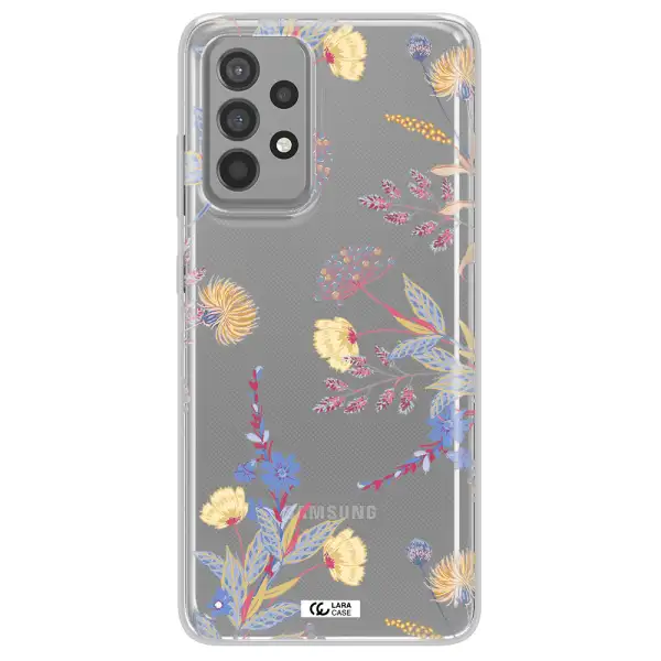Pastel Fall Flowers Samsung A52 Clear TPU Case