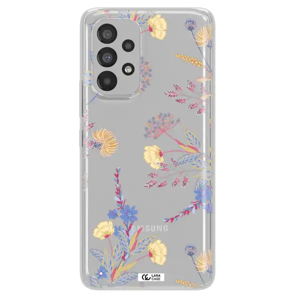 Pastel Fall Flowers Samsung A53 Clear TPU Case