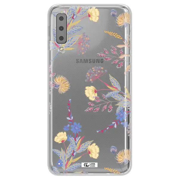 Pastel Fall Flowers Samsung A7 2018 Clear TPU Case