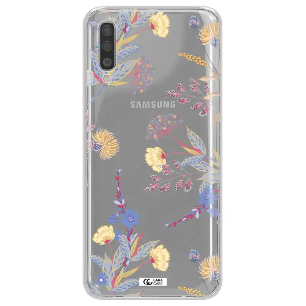 Pastel Fall Flowers Samsung A70 Clear TPU Case