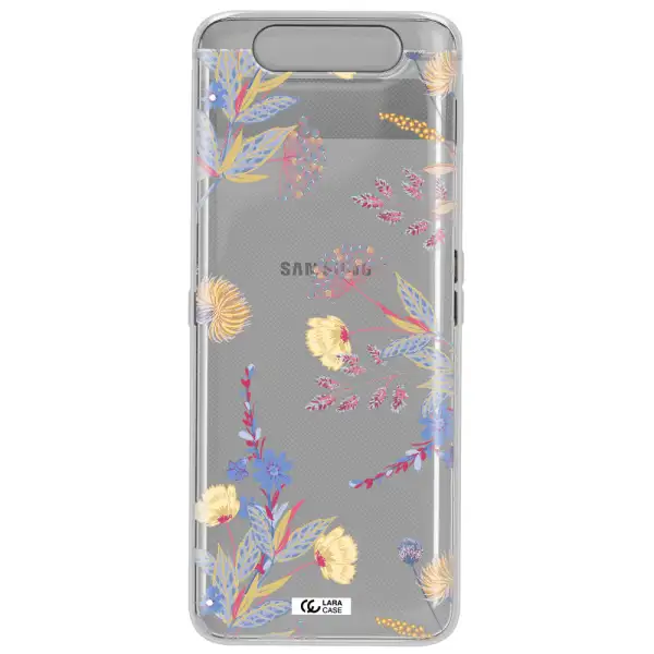 Pastel Fall Flowers Samsung A80 Clear TPU Case