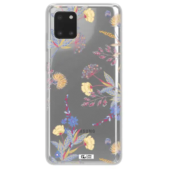 Pastel Fall Flowers Samsung A81 Clear TPU Case