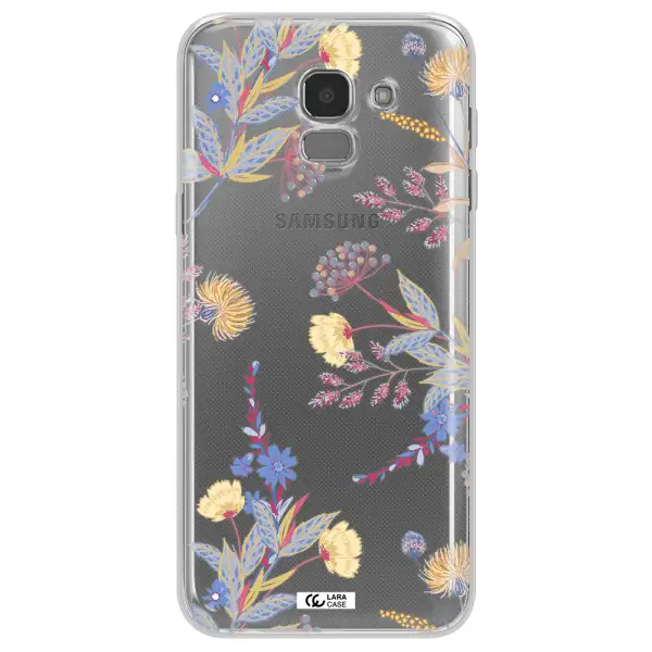 Pastel Fall Flowers Samsung J6 Clear TPU Case