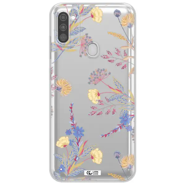 Pastel Fall Flowers Samsung M11 Clear TPU Case