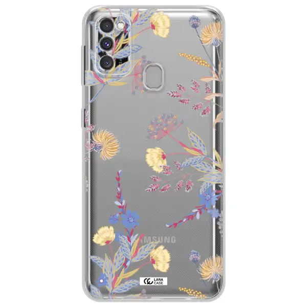 Pastel Fall Flowers Samsung M30S Clear TPU Case