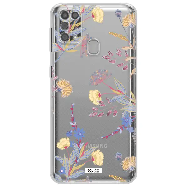 Pastel Fall Flowers Samsung M31 Clear TPU Case