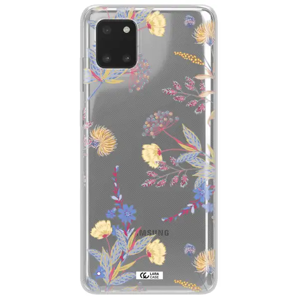 Pastel Fall Flowers Samsung Note 10 Lite Clear TPU Case