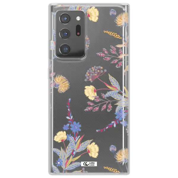 Pastel Fall Flowers Samsung Note 20 Ultra Clear TPU Case