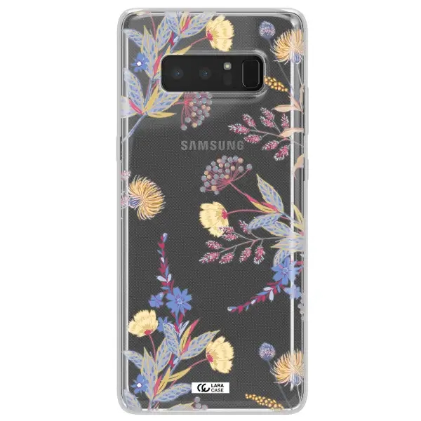 Pastel Fall Flowers Samsung Note 8 Clear TPU Case