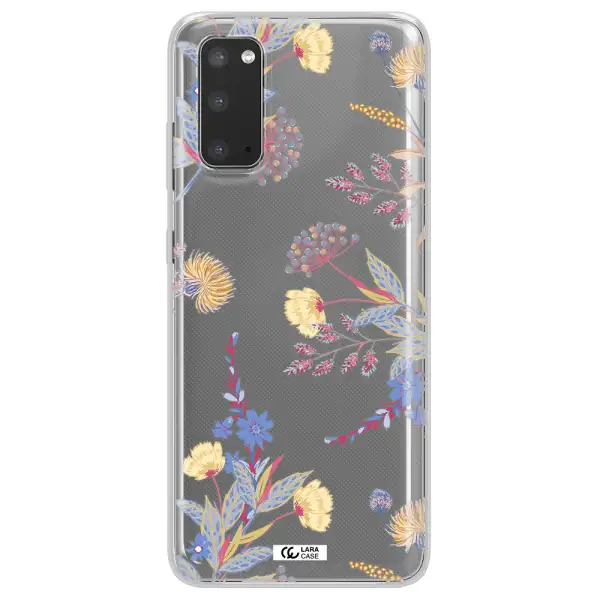 Pastel Fall Flowers Samsung S20 Clear TPU Case