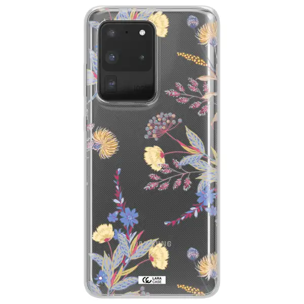 Pastel Fall Flowers Samsung S20 Ultra Clear TPU Case