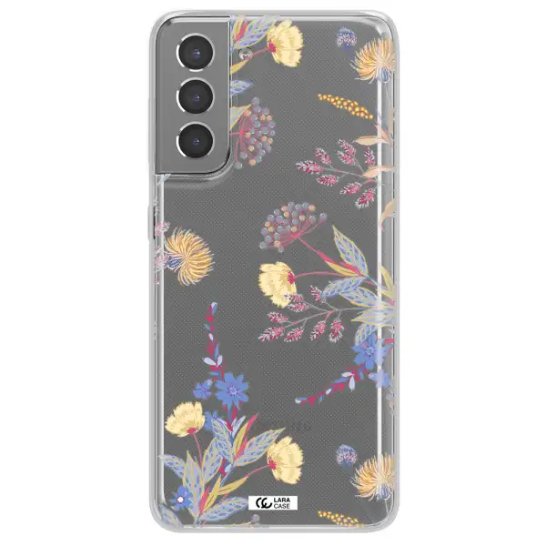 Pastel Fall Flowers Samsung S21 Clear TPU Case