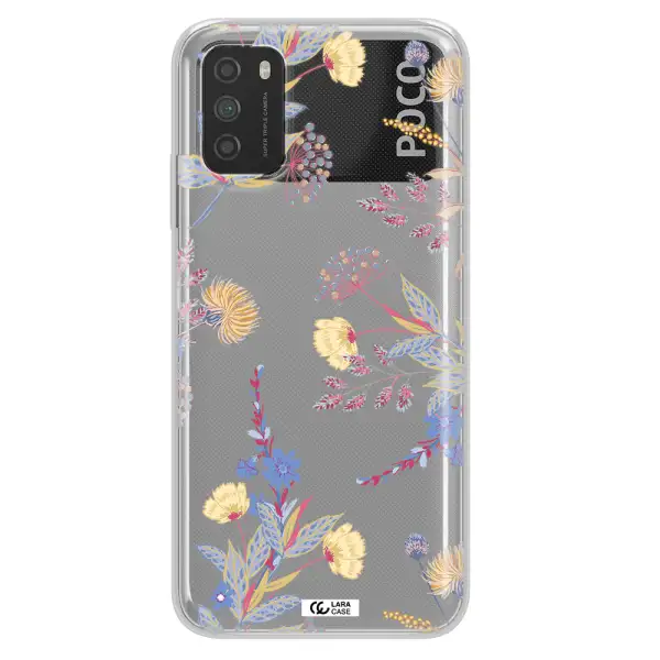 Pastel Fall Flowers Xiaomi Poco M3 Clear TPU Case