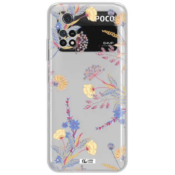 Pastel Fall Flowers Xiaomi Poco M4 Pro 4G Clear Tpu Case