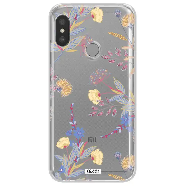 Pastel Fall Flowers Xiaomi Redmi 6 Pro Clear TPU Case