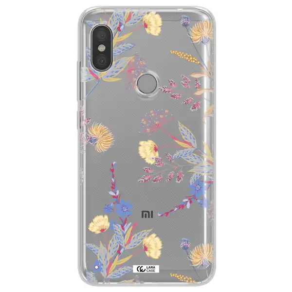 Pastel Fall Flowers Xiaomi Redmi Note 6 Pro Clear TPU Case