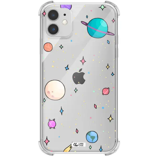 Solar System Print Apple iPhone 11 Clear PC Case