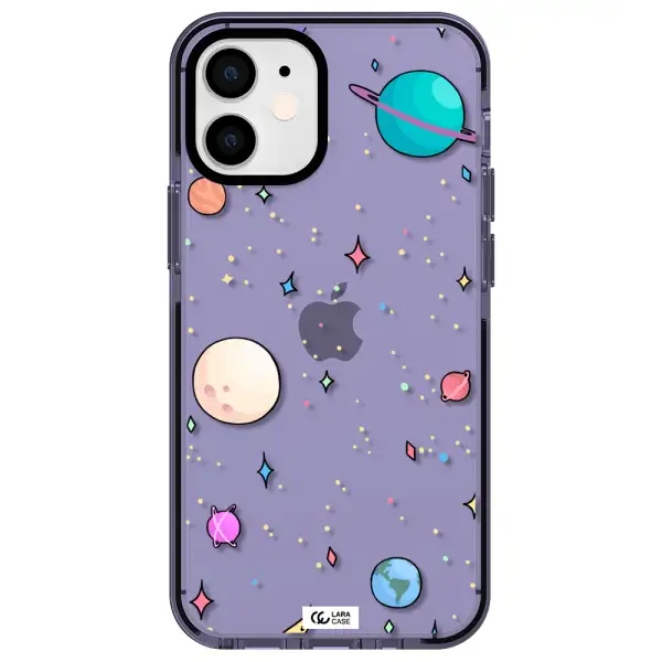 Solar System Print Apple iPhone 12 mini impact Lilac Case