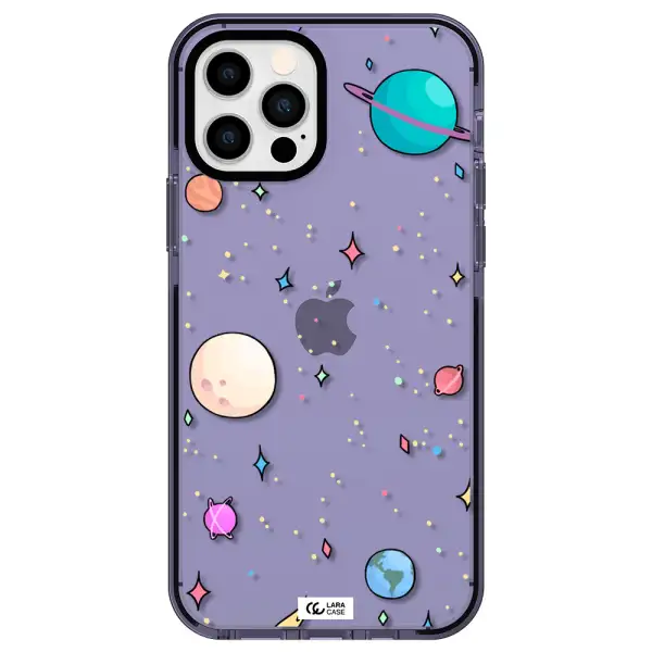Solar System Print Apple iPhone 12 pro impact Lilac Case