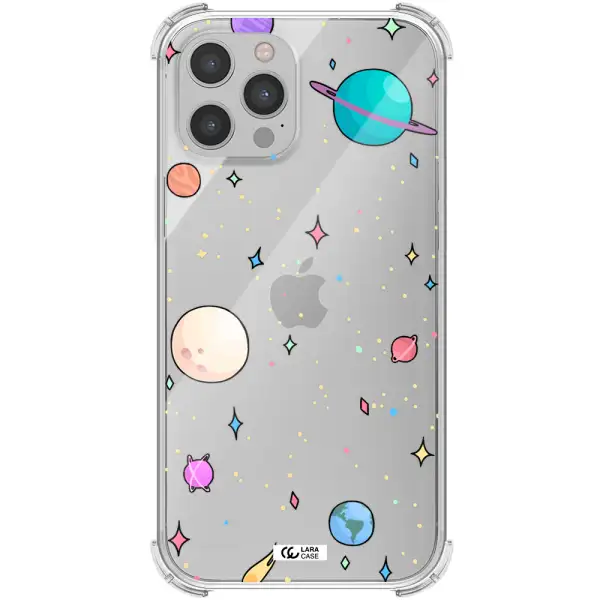 Solar System Print Apple iPhone 12 pro max Clear PC Case