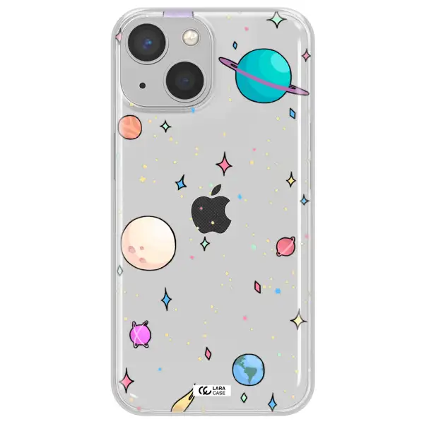 Solar System Print Apple iPhone 13 mini Clear TPU Case