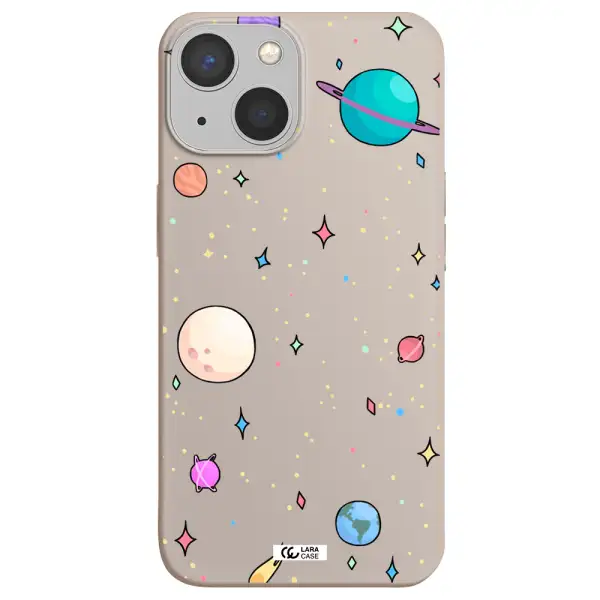 Solar System Print Apple iPhone 13 mini Silicone Stone Case