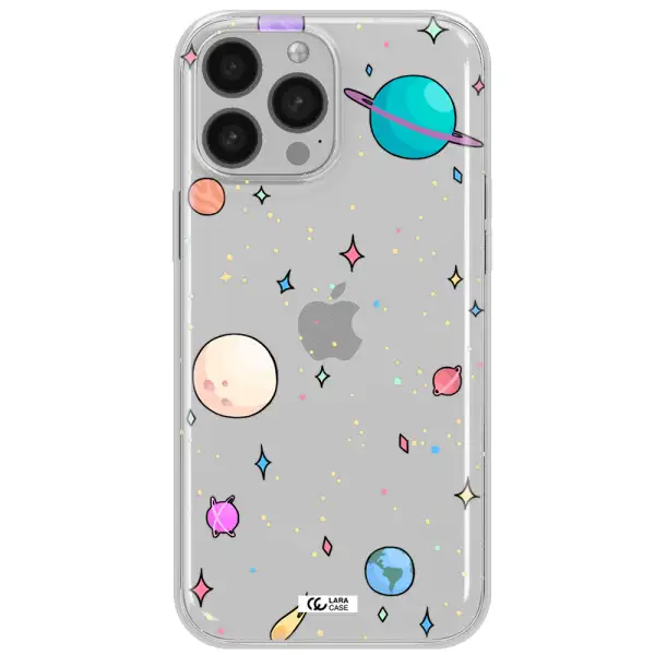 Solar System Print Apple iPhone 13 Pro Max Clear TPU Case