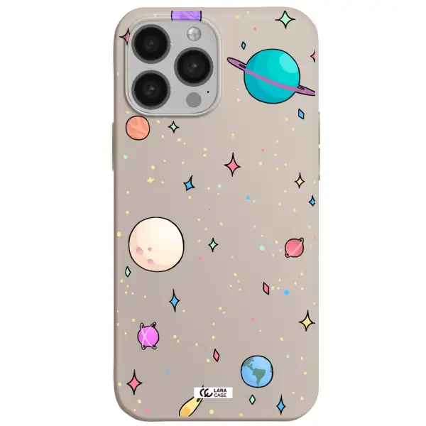 Solar System Print Apple iPhone 13 Pro Max Silicone Stone Case