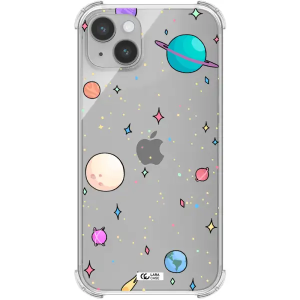 Solar System Print Apple iPhone 14 Clear PC Case