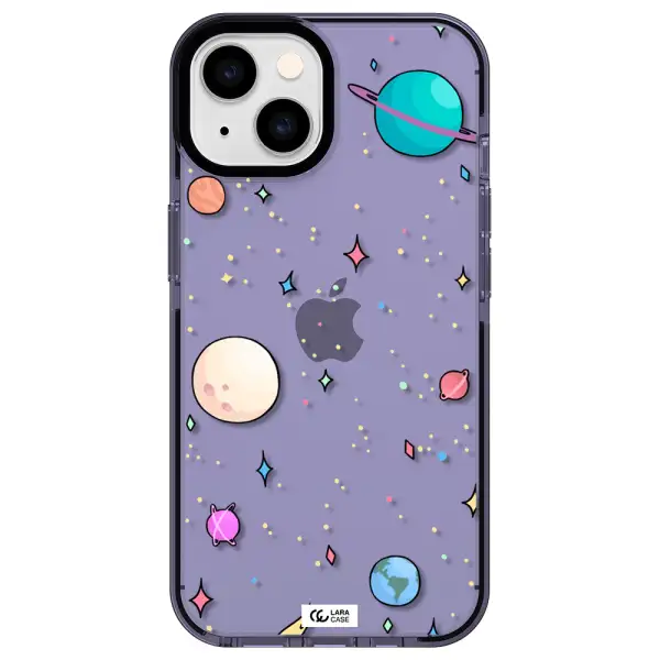 Solar System Print Apple iPhone 14 impact Lilac Case