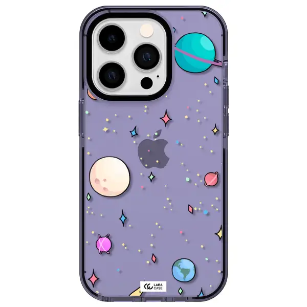 Solar System Print Apple iPhone 14 pro impact Lilac Case