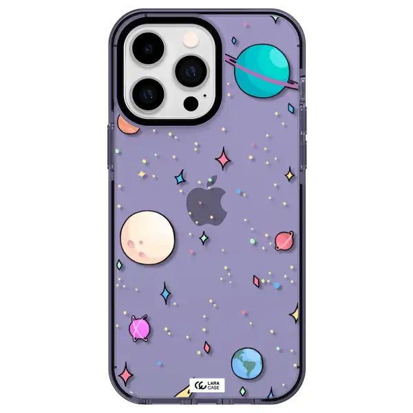 Solar System Print Apple iPhone 15 Pro impact Lilac Case